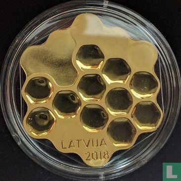 Letland 5 euro 2018 (PROOF) "Honey coin" - Afbeelding 1