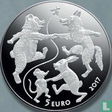 Lettonie 5 euro 2017 (BE) "Old Man's Mitten" - Image 1