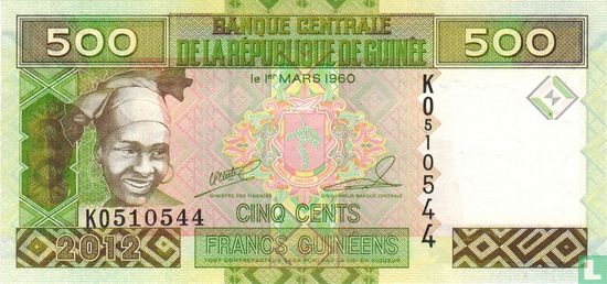 Guinée 500 Francs 2012 - Image 1