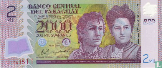 Paraguay 2.000 Guaranies 2011 - Image 1