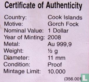Cook-Inseln 1 Dollar 2008 (PP) "Gorch Fock" - Bild 3