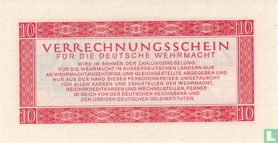 Germany (Wehrmacht) 10 Reichsmark 1944 - Image 2