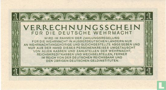 Germany (Wehrmacht) 1 Reichsmark 1944 - Image 2