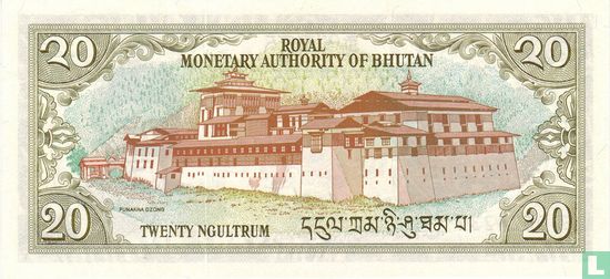 Bhutan 20 Ngultrum ND (1992) - Image 2