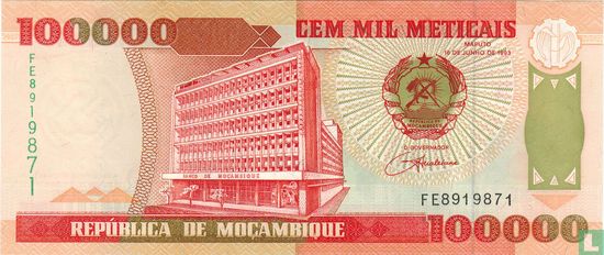 Mozambique 100.000 Meticais 1993 - Afbeelding 1