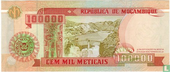Mozambique 100,000 Meticais 1993 - Image 2