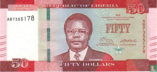 Liberia 50 Dollars 2016 - Afbeelding 1