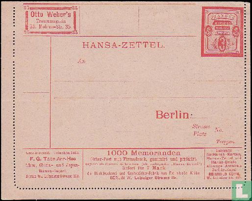 Berlijnse Transportautoriteit HANSA (I), met punt in hoek - Afbeelding 1
