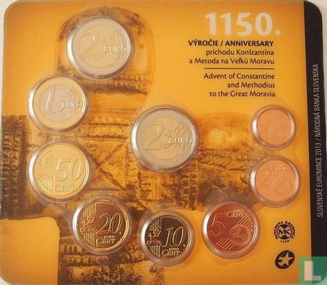 Slovakia mint set 2013 "1150th anniversary Advent of Constantine and Methodius to the Great Moravia" - Image 2
