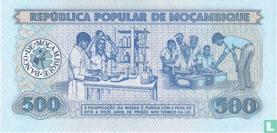 Mozambique 500 Meticais 1986 - Image 2
