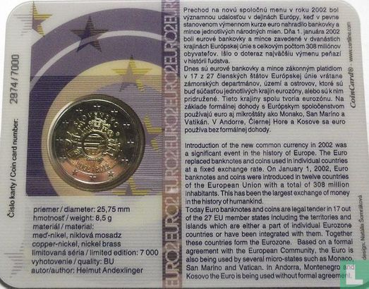 Slovaquie 2 euro 2012 (coincard) "10 years of euro cash" - Image 2