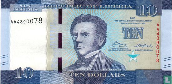 Liberia 10 Dollar 2016 - Bild 1