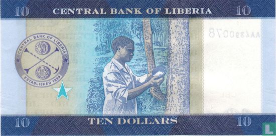 Liberia 10 Dollar 2016 - Bild 2