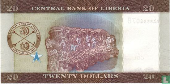 Liberia 20 Dollars 2016 - Afbeelding 2