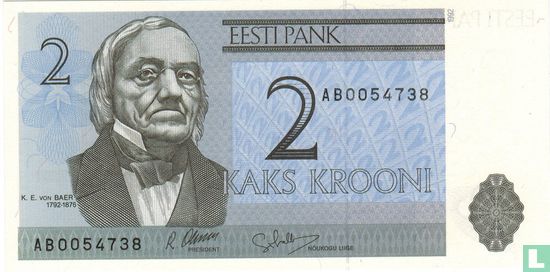 Estonie 2 Krooni 1992 - Image 1