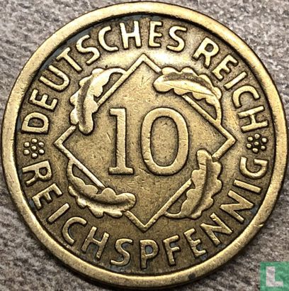 Duitse Rijk 10 reichspfennig 1930 (J) - Afbeelding 2