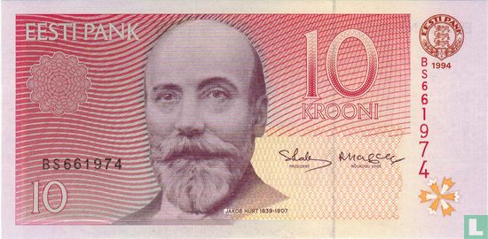 Estonie 10 Krooni 1994 - Image 1
