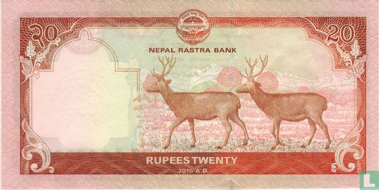 Népal 20 Roupies 2016 - Image 2