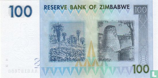 Zimbabwe 100 Dollars 2007 - Afbeelding 2