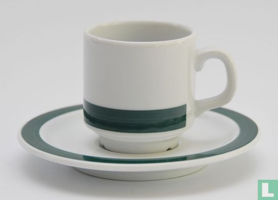 Coffee cup and saucer - Sonja 305 - Brushstroke decor D.S. 4079 - Mosa - Image 1