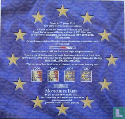France combinaison set 2002 "Four dated series of French euros" - Image 3
