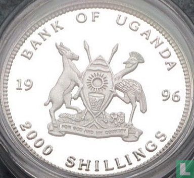 Uganda 2000 shillings 1996 (PROOF) "World Championship Football 1998" - Image 1