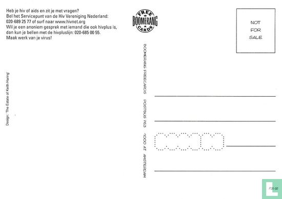 B003822 - Hiv Vereniging Nederland - Keith Haring "Stop AIDS" - Afbeelding 2