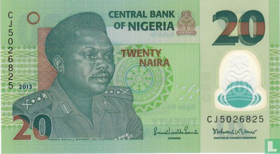 Nigeria 20 Naira 2013 - Afbeelding 1