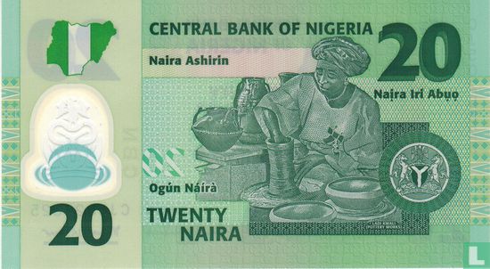 Nigeria 20 Naira 2013 - Afbeelding 2