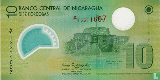 Nicaragua 10 Cordobas  - Afbeelding 1