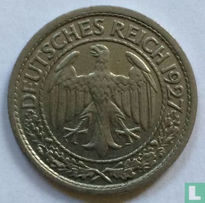 Duitse Rijk 50 reichspfennig 1927 (G) - Afbeelding 1