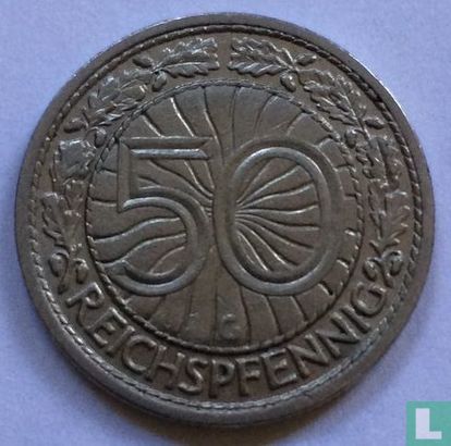German Empire 50 reichspfennig 1927 (G) - Image 2