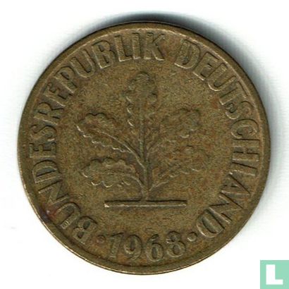 Duitsland 10 pfennig 1968 (D) - Afbeelding 1