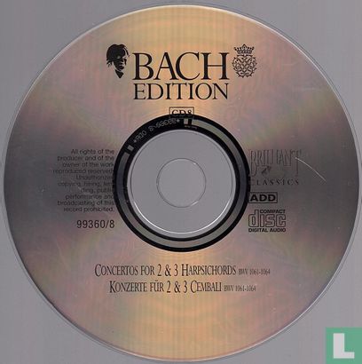 BE 008: Concertos for 2 & 3 Harpsichords - Afbeelding 3