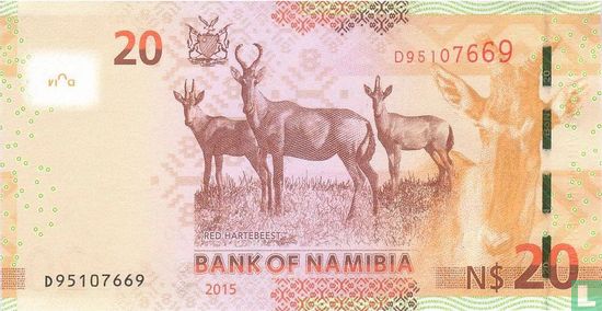 Namibië 20 Namibia Dollars 2015 - Afbeelding 2
