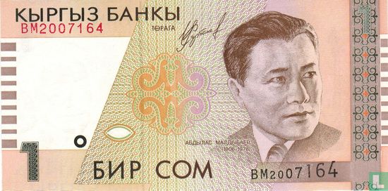 Kyrgyzstan 1 Som 1999 - Image 1