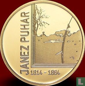 Slovenia 100 euro 2014 (PROOF) "200th anniversary of the birth of the photographer Janez Puhar" - Image 2