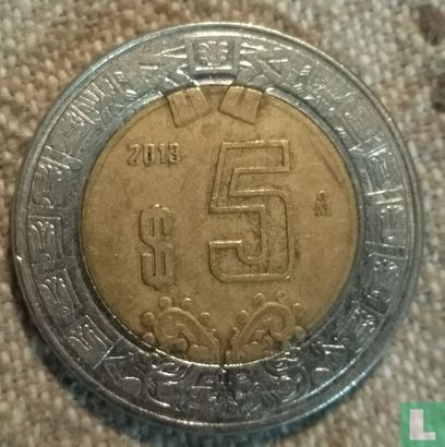 Mexico 5 pesos 2013 - Afbeelding 1
