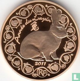 Frankrijk 50 euro 2011 (PROOF) "Year of the rabbit" - Afbeelding 1
