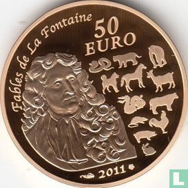 France 50 euro 2011 (PROOF) "Year of the rabbit" - Image 2