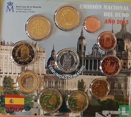 Spanje jaarset 2012 (met medaille Comunidad de Madrid) - Afbeelding 1