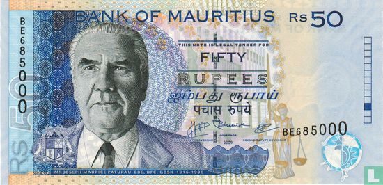 Mauritius 50 Rupees 2009 - Afbeelding 1