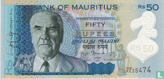 Mauritius 50 Rupees 2013 - Image 1