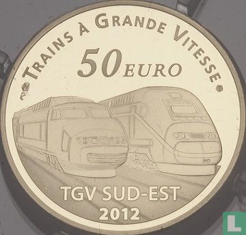 Frankrijk 50 euro 2012 (PROOF) "Lyon TGV station" - Afbeelding 1