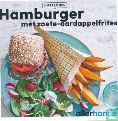 Hamburger met zoete-aardappelfrites - Afbeelding 1
