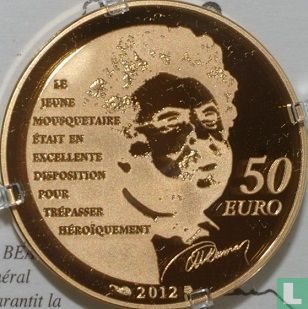 Frankrijk 50 euro 2012 (PROOF) "Heroes of the French literature - D'Artagnan" - Afbeelding 1