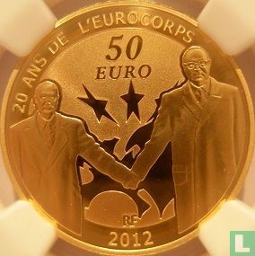 Frankrijk 50 euro 2012 (PROOF) "20th Anniversary of Eurocorps" - Afbeelding 1