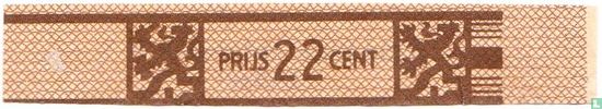 Prijs 22 cent - (Achterop: Agio Sigarenfabriek N.V. Duizel)  - Image 1