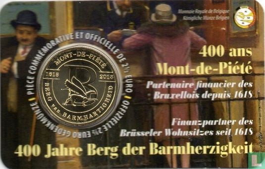 België 2½ euro 2018 (coincard - FRA) "400 years Mount of Piety" - Afbeelding 1