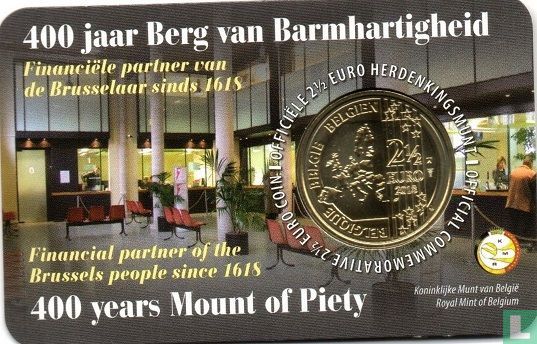 Belgium 2½ euro 2018 (coincard - FRA) "400 years Mount of Piety" - Image 2